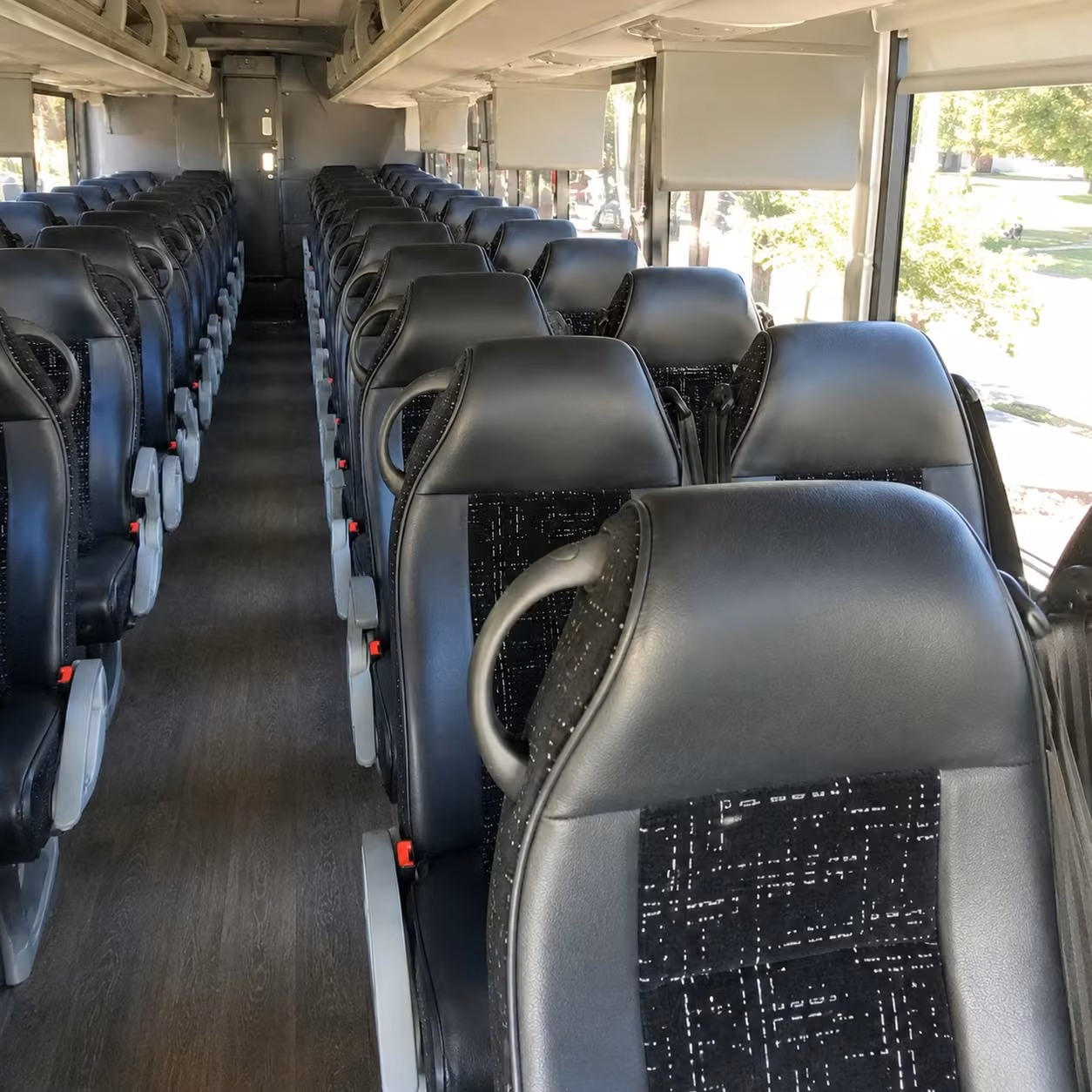 56 passenger charter bus interior